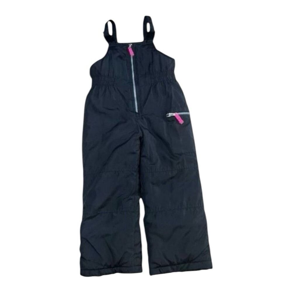 Carter's Kids Black Snow Bib Overalls Girls Size S/4 Pants Overall Winter Snow